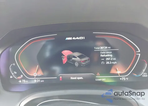 2023 BMW M440I из США, поврежденный, VIN WBA83AP07PCM20334